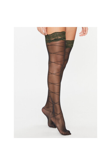 Hunkemöller Чорапогащи дамски 203397 Kombu Green 6A9473 - Mera.bg