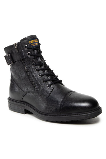 Jack&Jones Ботуши Jfwholland Leather 12217007 Black - Mera.bg