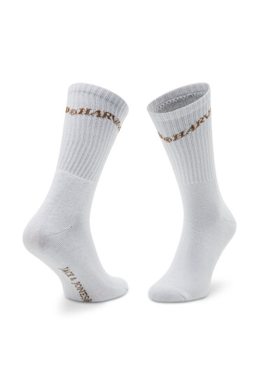 Jack&Jones Комплект 2 чифта дълги чорапи мъжки Jacharvard 12207360 White - Mera.bg