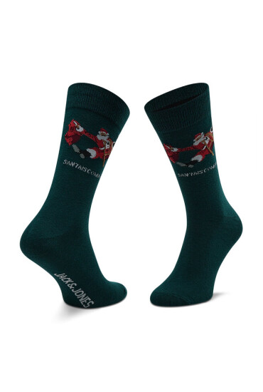 Jack&Jones Комплект 3 чифта дълги чорапи мъжки Jacsanta Claus Sock Giftbox 12198046 Navy Blazer/Blue - Mera.bg