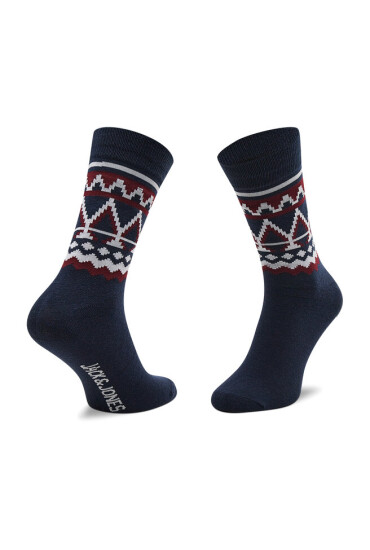 Jack&Jones Комплект 3 чифта дълги чорапи мъжки Jacwenn Sock Giftbox 12197568 r.OS Mineral Blue/Bluefin - Mera.bg