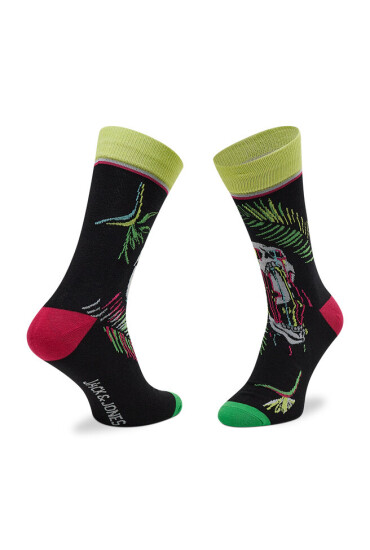 Jack&Jones Комплект 5 чифта дълги чорапи мъжки Jacmelting Skull Sock 5-Pack 12205273 Black/Safety Yel - Mera.bg