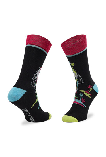 Jack&Jones Комплект 5 чифта дълги чорапи мъжки Jacmelting Skull Sock 5-Pack 12205273 Black/Safety Yel - Mera.bg