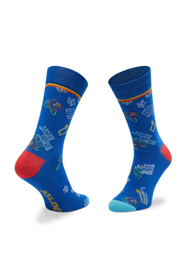 Jack&Jones Комплект 5 чифта дълги чорапи мъжки Jacneon Tropical Sock 5-Pack 12205282 Black/Classic Bl - Mera.bg