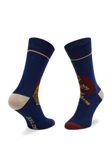 Jack&Jones Комплект 5 чифта дълги чорапи мъжки Jactiger 12205315 r.OS Medieval Blue/Black - Mera.bg