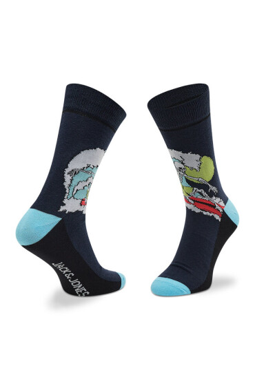 Jack&Jones Комплект 5 чифта дълги чорапи мъжки Jacwave Skull Sock 12205322 r.OS Navy Blazer/Trekking - Mera.bg