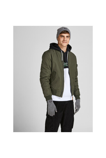 Jack&Jones Комплект шапка и ръкавици 12168383 Сив - Mera.bg