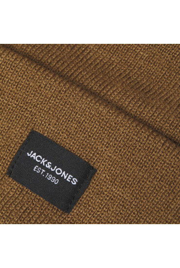 Jack&Jones Комплект шапка и ръкавици 12168383 Rubber 4087888 - Mera.bg