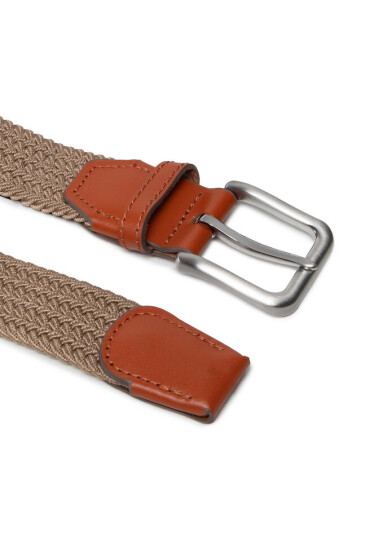 Jack&Jones Мъжки колан Jacspring Woven Belt Noos12118114 Бежов - Mera.bg