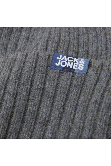 Jack&Jones Шапка 12195049 Сив - Mera.bg