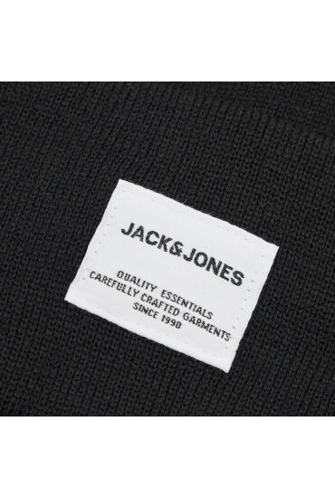 Jack&Jones Шапка Jaclong Knit Beanie 12150627 Черен - Mera.bg