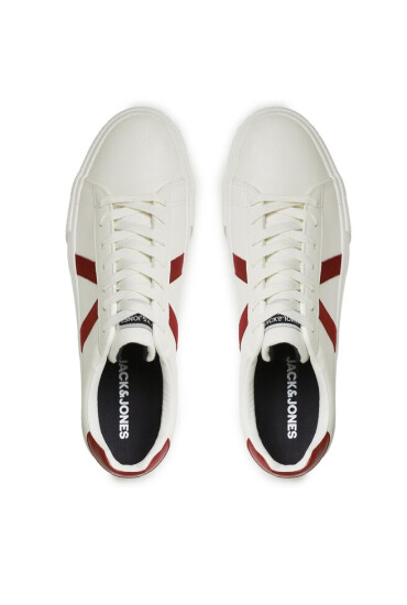 Jack&Jones Сникърси Freeman 12230427 Bright White/Red Dahlia - Mera.bg