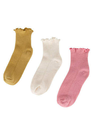JENNY Къси чорапи 7KB-003-SS25 (3-pack) Жълт - Mera.bg