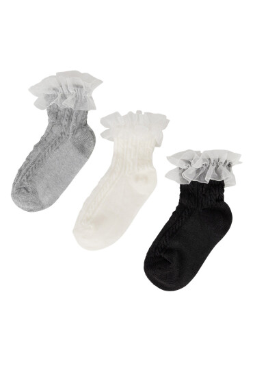 JENNY Къси чорапи 7KB-004-SS25 (3-pack) Бял - Mera.bg