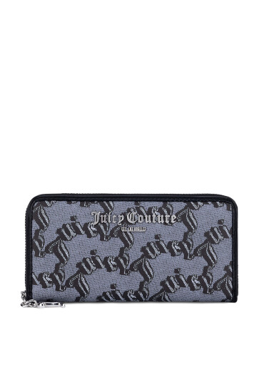 Juicy Couture Голям дамски портфейл BIJXT8662WVP Сив - Mera.bg