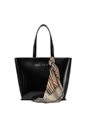 Just Cavalli Дамска чанта Chain Foulard 78RA4BH5 ZSB86 Черен - Mera.bg