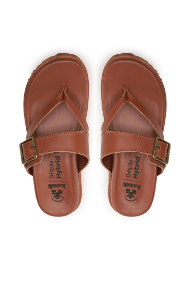 Kamik Джапанки Sadie Flip HK2696 Dark Brown - Mera.bg
