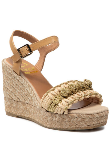 Kanna Еспадрили 21KV21056 Rafia Natural/Camel - Mera.bg