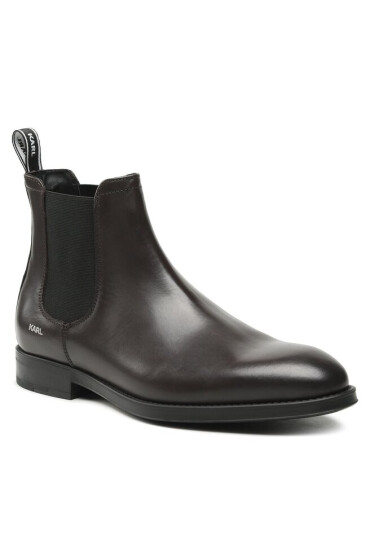 KARL LAGERFELD Боти тип челси KL12060 Dark Brown Lthr - Mera.bg