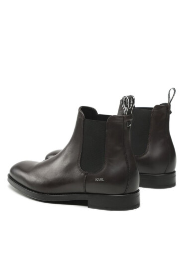 KARL LAGERFELD Боти тип челси KL12060 Dark Brown Lthr - Mera.bg