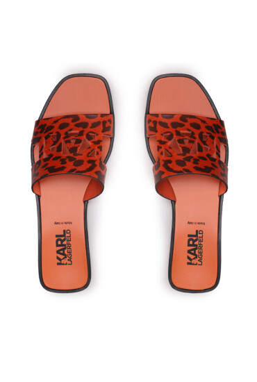 KARL LAGERFELD Чехли KL80404 Orange Lthr w/Black - Mera.bg