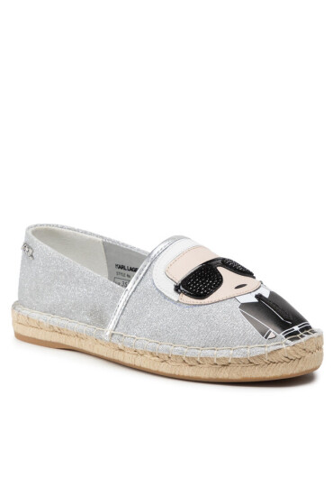 KARL LAGERFELD Еспадрили KL80111 Silver Canvas - Mera.bg
