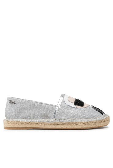 KARL LAGERFELD Еспадрили KL80111 Silver Canvas - Mera.bg