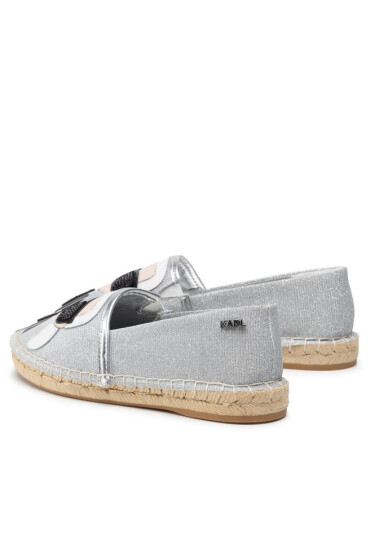 KARL LAGERFELD Еспадрили KL80111 Silver Canvas - Mera.bg