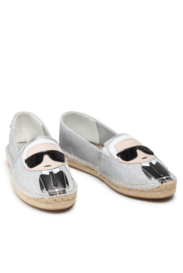 KARL LAGERFELD Еспадрили KL80111 Silver Canvas - Mera.bg