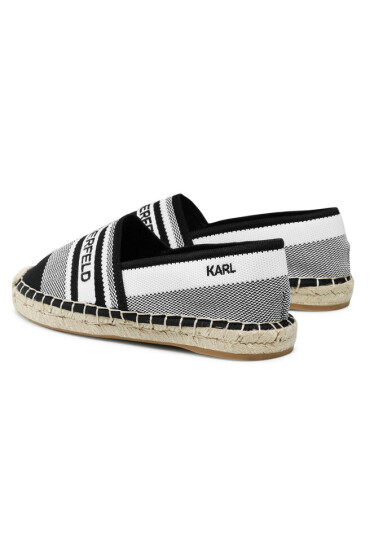 KARL LAGERFELD Еспадрили KL80175 White Knit Textile W/Black - Mera.bg