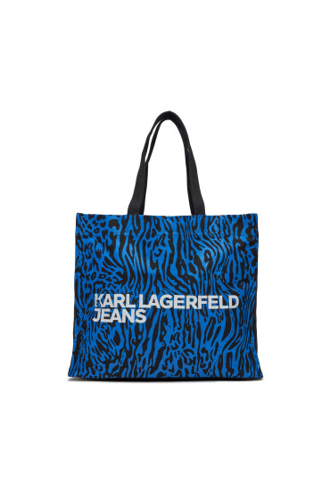 Karl Lagerfeld Jeans Дамска чанта 240J3901 Blue Animal Print - Mera.bg