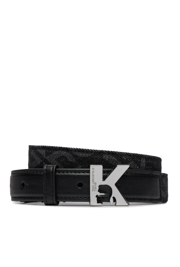 Karl Lagerfeld Jeans Дамски колан K Logo Aop Denim Belt 236J3104 Черен - Mera.bg