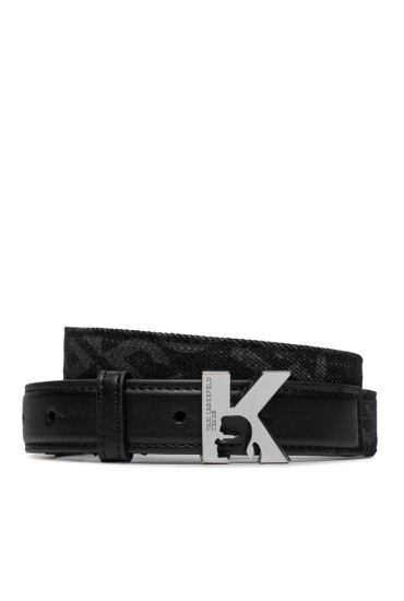 Karl Lagerfeld Jeans Дамски колан K Logo Aop Denim Belt 236J3104 Черен - Mera.bg