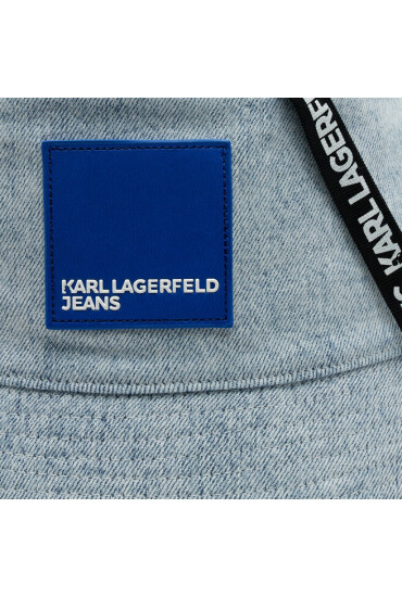 Karl Lagerfeld Jeans Текстилна шапка 231D3405 Acid Light Blue J110 - Mera.bg