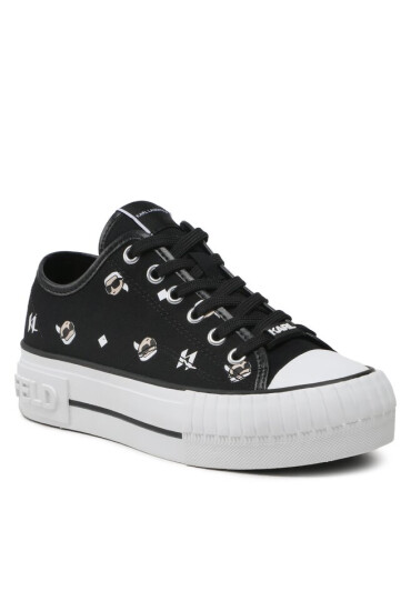 KARL LAGERFELD Кецове KL60415 Black Canvas - Mera.bg