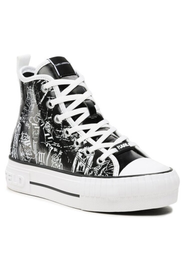 KARL LAGERFELD Кецове KL60448 Black PU - Mera.bg