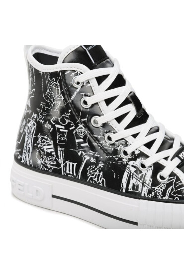 KARL LAGERFELD Кецове KL60448 Black PU - Mera.bg