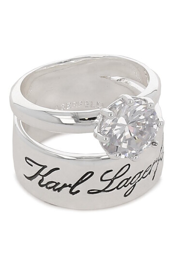 KARL LAGERFELD Комплект 2 пръстена 231W3923 Silver A290 - Mera.bg