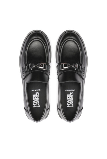 KARL LAGERFELD лоуфъри с дебела подметка KL41420 Black Lthr w/Silver - Mera.bg