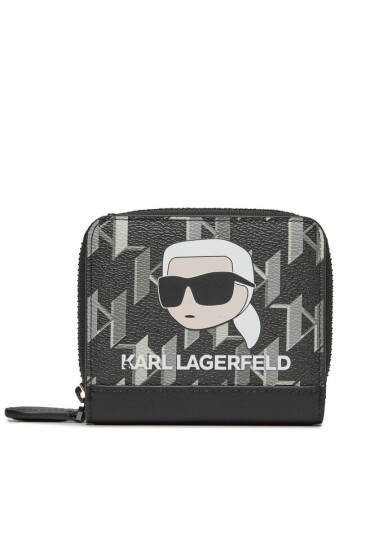 KARL LAGERFELD Малък дамски портфейл 235W3257 A998 Black / White - Mera.bg