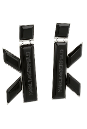 KARL LAGERFELD Обеци с клипс 221W3931 Black - Mera.bg