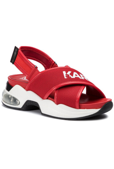 KARL LAGERFELD Сандали KL61705 Red Knit Textile w/Black - Mera.bg