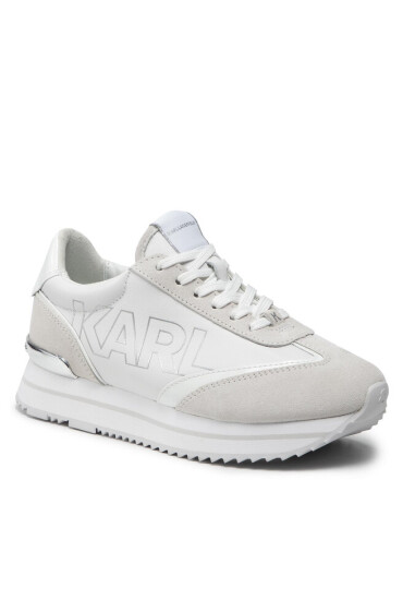 KARL LAGERFELD Сникърси KL61942 White/Silver - Mera.bg
