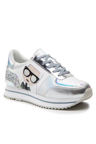 KARL LAGERFELD Сникърси KL61932 White Lth/Txt W/Iridesnt - Mera.bg
