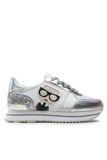 KARL LAGERFELD Сникърси KL61932 White Lth/Txt W/Iridesnt - Mera.bg