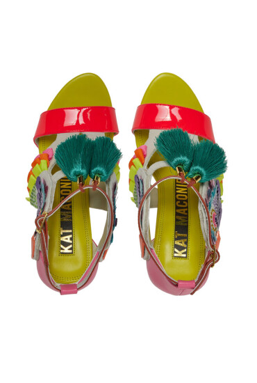 Kat Maconie Сандали Aya Flared Red/Cyber Grape - Mera.bg