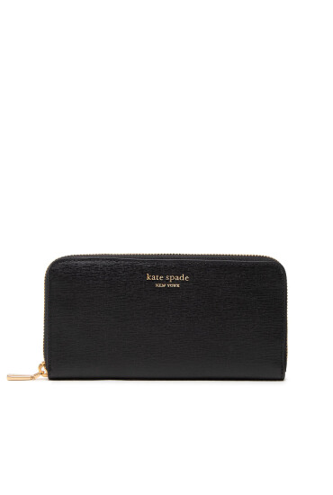 Kate Spade Голям дамски портфейл Monogram Saffiano Leather Zip Ar K8917 Black 001 - Mera.bg