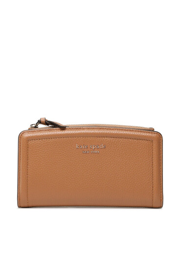 Kate Spade Голям дамски портфейл Zip Slim Wallet K5613 Кафяв - Mera.bg