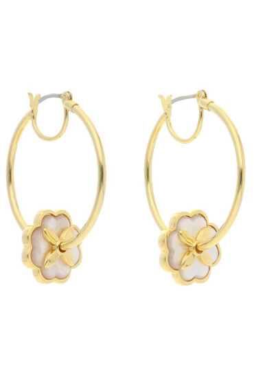 Kate Spade Обици Hoops KD312 Cream/Gold 100 - Mera.bg