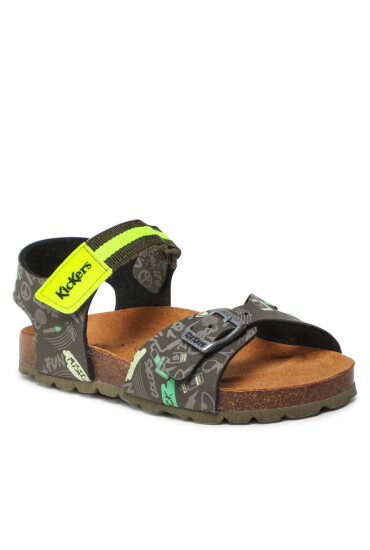 Kickers Сандали Sostreet 894910-30 S Kaki Jaune Imprime 201 - Mera.bg